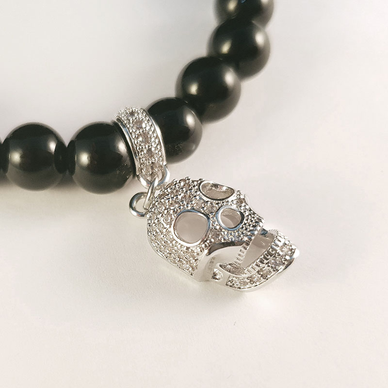 Dark Rebel - Black skull bracelet