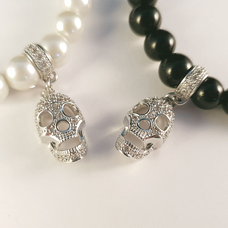 Dark Rebel - Black skull bracelet